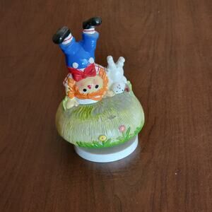 Vintage Schmid 1981 Raggedy Andy Rotating Music Box Figurine